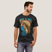 Zum Fischen geboren – Evolution des Menschen T-Shirt (Vorne ganz)
