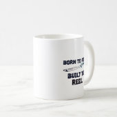 Zum Fischen geboren Kaffeetasse (VorderseiteRechts)