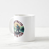 Zum Fischen geboren Kaffeetasse (Vorderseite Links)