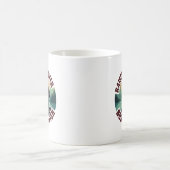 Zum Fischen geboren Kaffeetasse (Mittel)