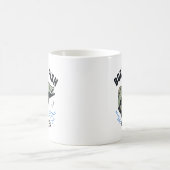 Zum Fischen geboren Kaffeetasse (Mittel)