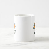 Zum Fischen geboren Kaffeetasse (Mittel)