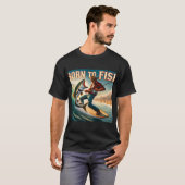 Zum Fischen geboren T-Shirt (Vorne ganz)