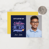 ZUM Foto DES MONDES UND DER KINDER Mitteilungskarte (Vorderseite/Rückseite Beispiel)