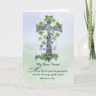 Zum Friends St Patricks Day Celtic Cross Kleeblatt Karte