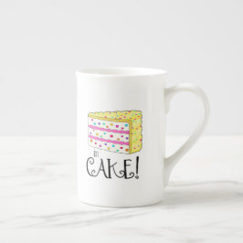 Zum Frühstück mag ich meine Eier...auf dem Kuchen! Porzellantasse