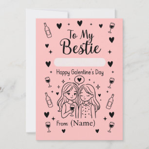 Zum Galentine’s Day-Design für meine beste Freundi Feiertagskarte