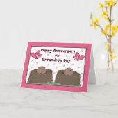 Zum Gatten glücklicher Jahrestag auf Groundhog Day Karte (Gelbe Blume)