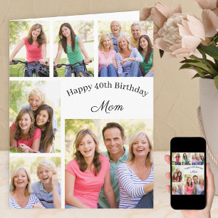 Zum Geburtstag 6 Fotos Collage für Mama jedes Alte Karte