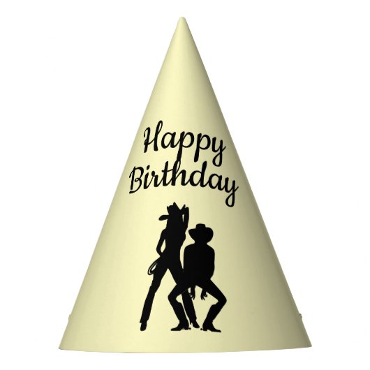 Zum Geburtstag als Line Dance Partyhütchen (Vorderseite)