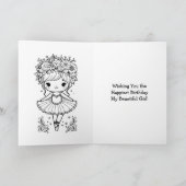 Zum Geburtstag der schönsten Ballerina Städtische  Karte (Innenseite)