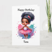 Zum Geburtstag der schönsten Ballerina Städtische Karte (Vorderseite)