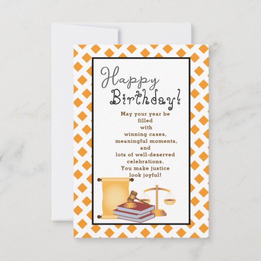 Zum Geburtstag eines schönen Anwalts Karte (Vorderseite)