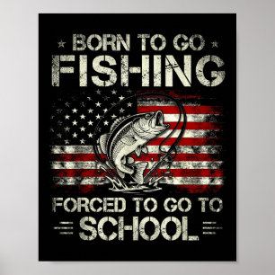 Zum Geburtstag Fischen Gehen Erzwungen Gehen Poster