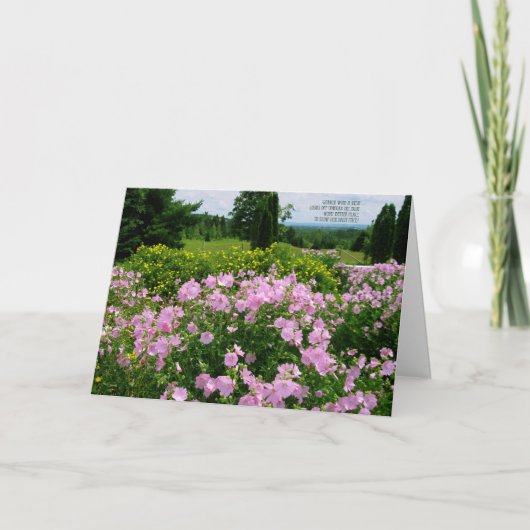 Zum Geburtstag - Garten mit Aussicht Karte (Vorderseite)