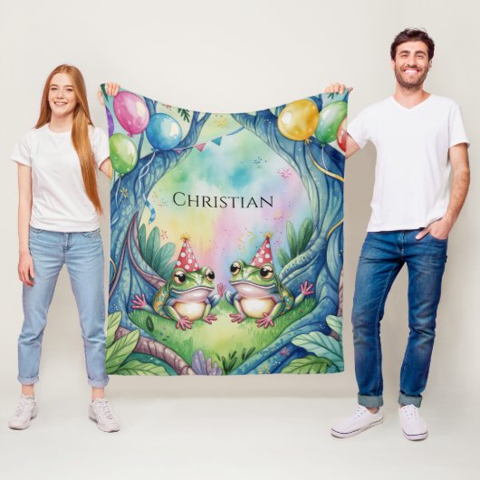 Zum Geburtstag Geschenk Hop On Over Fleecedecke (Beispiel)