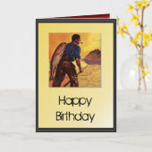 Zum Geburtstag glücklich - Angeln Karte (Gelbe Blume)