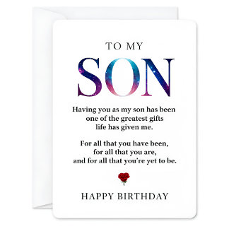 Zum Geburtstag meines Sohnes Karte