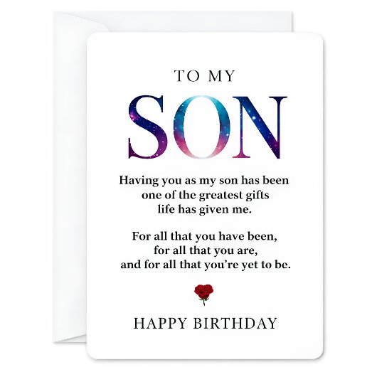 Zum Geburtstag meines Sohnes Karte