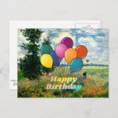 zum Geburtstag, Mohnfeld, Argentinien, Postkarte (Vorne/Hinten)