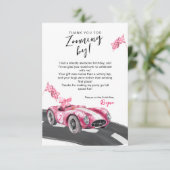 Zum Geburtstag schnell unterwegs Dankeskarte (Stehend Vorderseite)