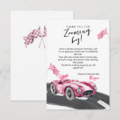 Zum Geburtstag schnell wie der Blitz  Dankeskarte (Vorne/Hinten)