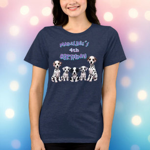 Zum Geburtstag süße Dalmatiner-Welpen Tri-Blend Shirt