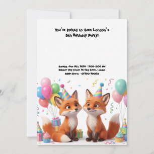 Zum Geburtstag süßer Fuchs Einladung