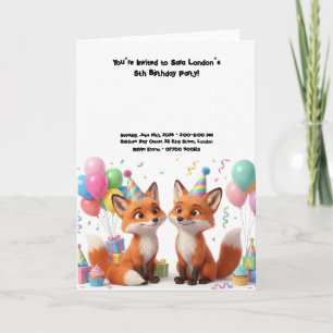 Zum Geburtstag süßer Fuchs Karte