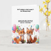Zum Geburtstag süßer Fuchs Karte (Gelbe Blume)