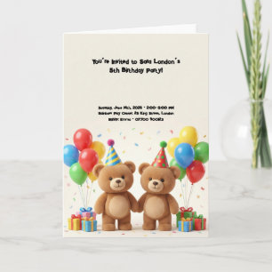 Zum Geburtstag süßer Teddybär Karte
