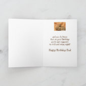 Zum Geburtstag Vater Pater Funny Squirrel Relax Karte (Innenseite)