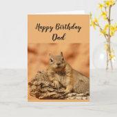 Zum Geburtstag Vater Pater Funny Squirrel Relax Karte (Gelbe Blume)