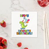 Zum Geburtstag von Dinomit am 3. Serviette (Beispiel)