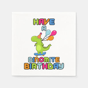 Zum Geburtstag von Dinomit am 3. Serviette