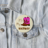 Zum Geburtstag Western-Stiefel Knöpfe Button (Beispiel)