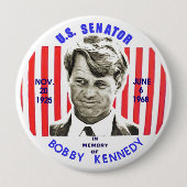 Zum Gedenken an Bobby Kennedy Button (Vorderseite)