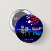 Zum Gedenken an den gefallenen Denkmal-Knopf Sept. Button (Vorne & Hinten)