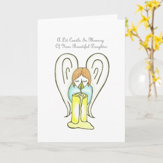 Zum Gedenken an Ihre Tochter auf Karte der Mutter (Gelbe Blume)