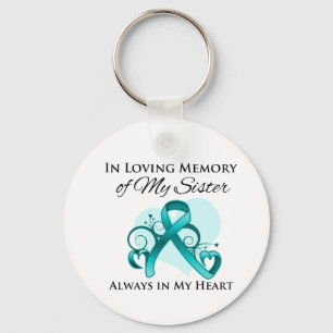 Zum Gedenken an meine Schwester - Eierstockkrebs Schlüsselanhänger