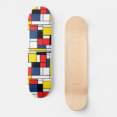 Zum Gedenken an Mondrian - Skate-Plattform Skateboard (Vorderseite)