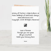 Zum Gedenken an Mutter Karte (Rückseite)