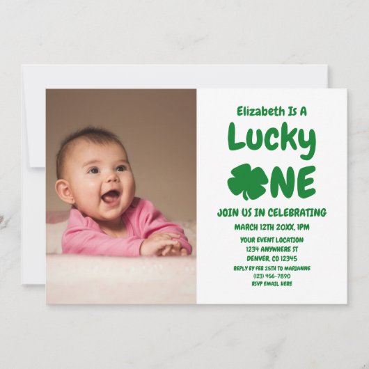 Zum Glück 1 St Patrick's Day 1. Einladung (Vorderseite)