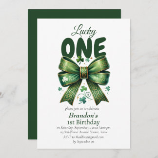 Zum Glück 1 St Patricks Day 1. Geburtstag Einladung