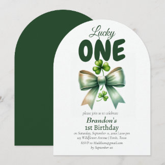 Zum Glück 1 St Patricks Day 1. Geburtstag Einladung