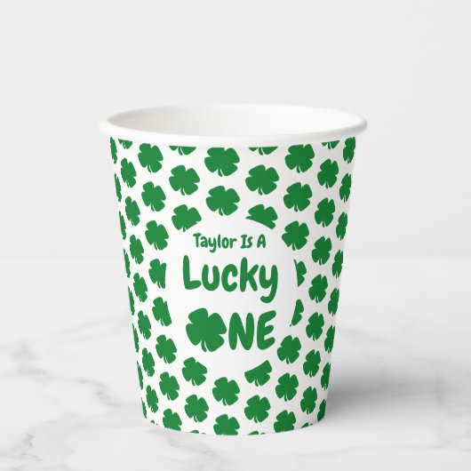 Zum Glück 1 St Patrick's Day 1. Pappbecher (Vorderseite)