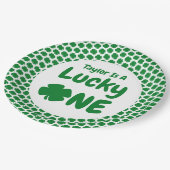 Zum Glück 1 St Patrick's Day 1. Pappteller (Schrägansicht)