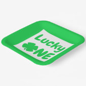 Zum Glück 1 St Patrick's Day 1. Pappteller (Gewinkelt)