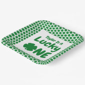 Zum Glück 1 St Patrick's Day 1. Pappteller (Gewinkelt)