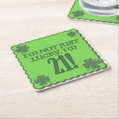 Zum Glück 21. Geburtstag Untersetzer (angewinkelt)